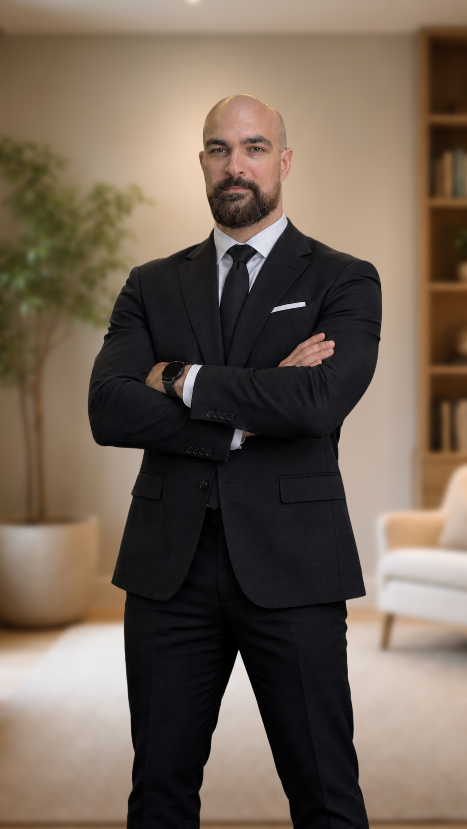 Fouad El Fil standing in a warm office
